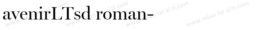 avenirLTsd roman字体转换